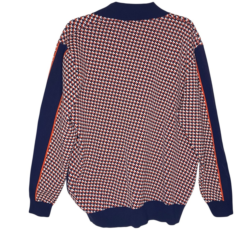 NWOT! Zara Men’s Navy and Red Retro Geometric Jacquard Knit Tracksuit - Size L - Picture 6 of 9